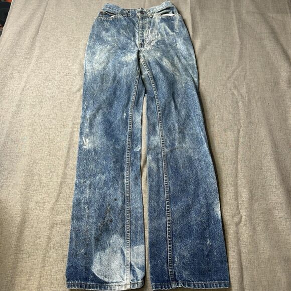 Vintage 70s/80s Levi’s Orange Tab Distressed Denim Jeans 24x31 USA - Picture 11 of 16